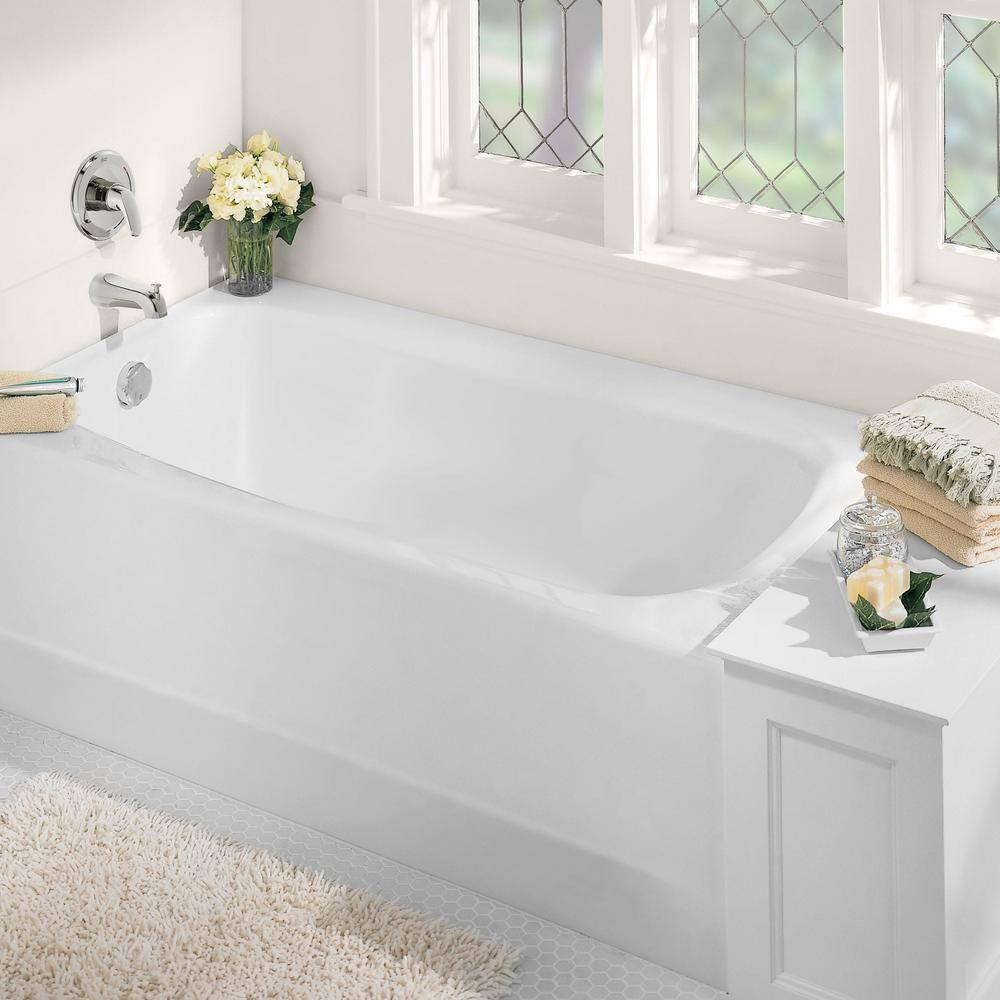 American Standard Cambridge 60 in. x 32 in. Rectangular Alcove Soaking Bathtub with Left Drain in Arctic White 2460002.011