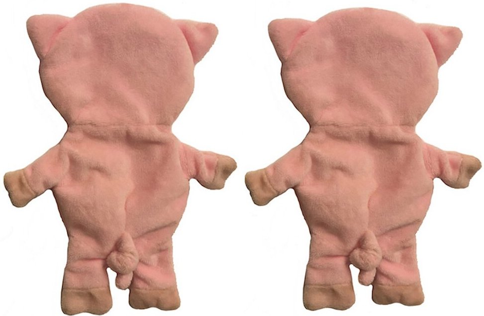 Piggy Poo and Crew Pig Paper Crinkle Squeaker Toy， 2 count