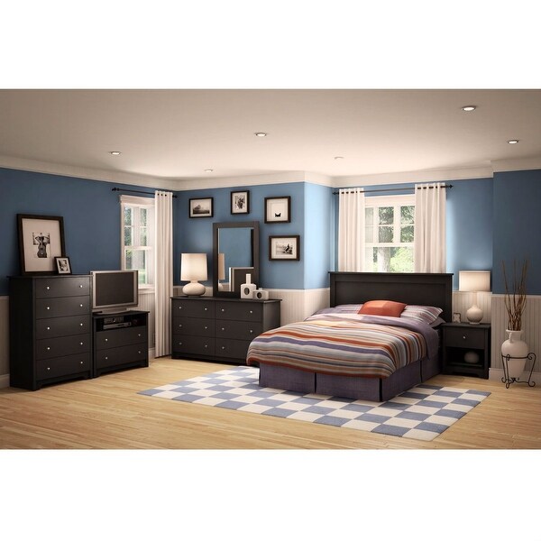 Full / Queen size Headboard in Black Finish - - 29063328