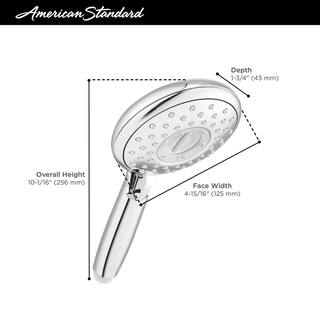 American Standard Spectra 4-Spray Patterns with 1.8 GPM 5 in. Wall Mount Handheld Shower Head in Matte Black 9038154.243