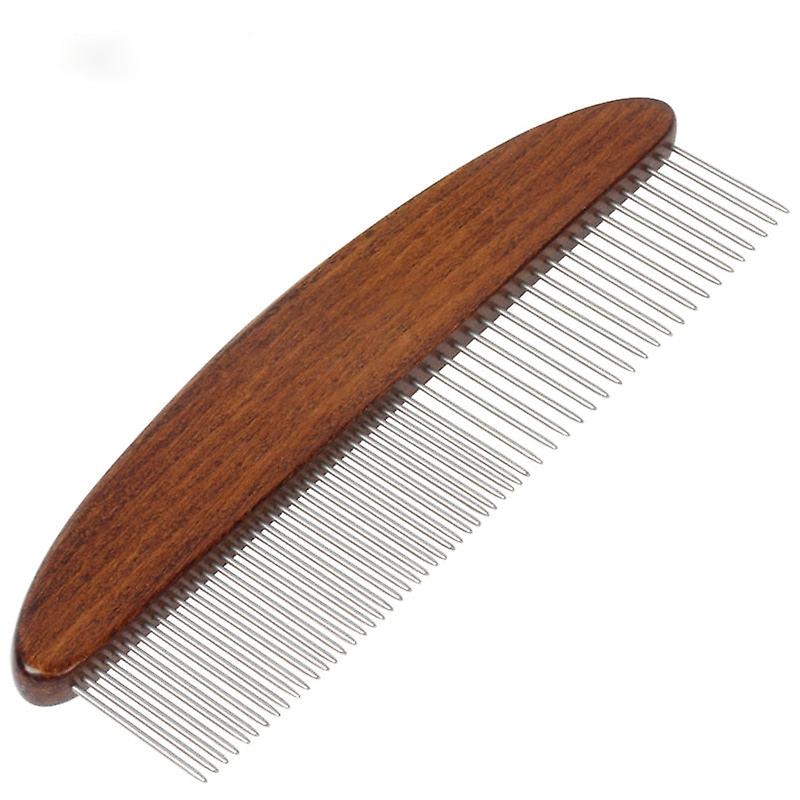 Solid wood handles dog comb