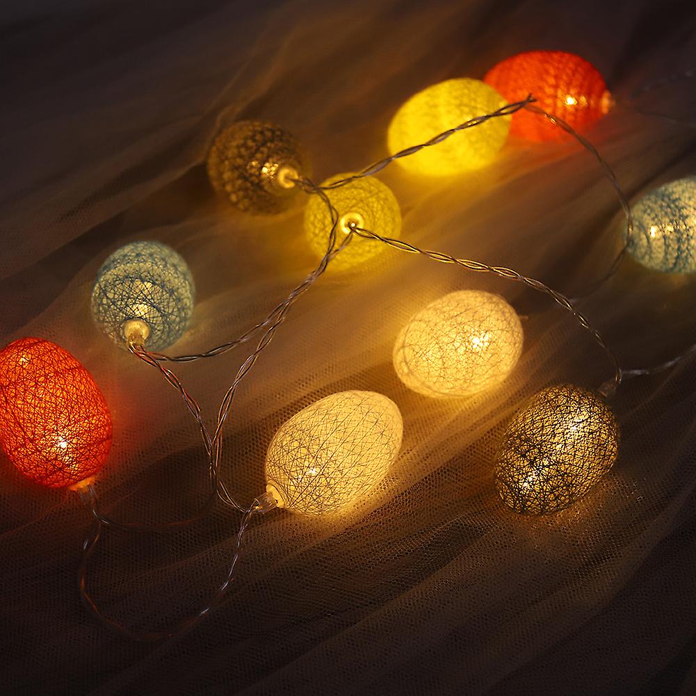 Easter Egg Lights Battery Powered Fairy String Lights(Colorful 5.91ft 10LEDs)