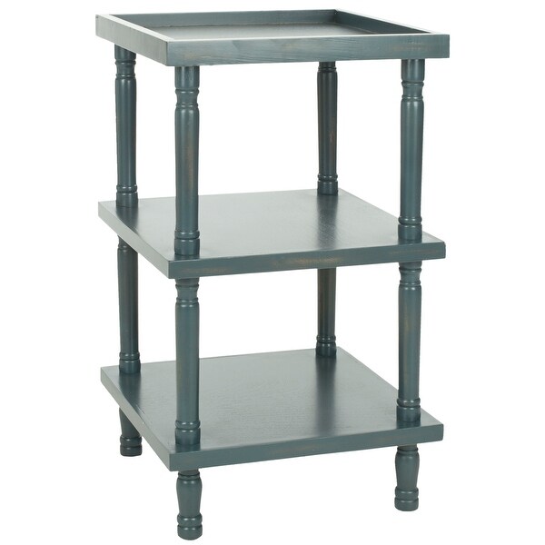 SAFAVIEH Esmeralda Steel Teal Side Table - 18.3