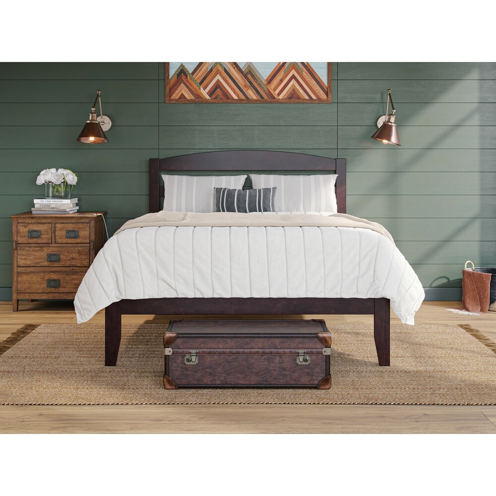 Warren Solid Wood Platform Bed with Attachable USB Charger