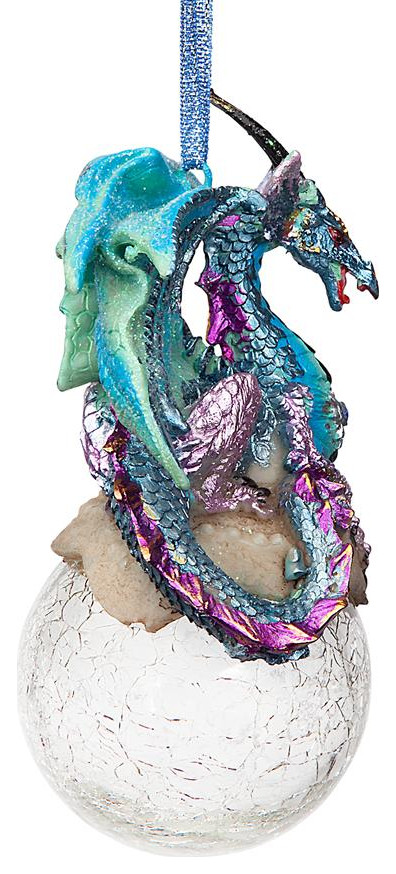 Design Toscano 3 Pak Frost The Dragon Ornament   Transitional   Christmas Ornaments   by Kolibri Decor  Houzz