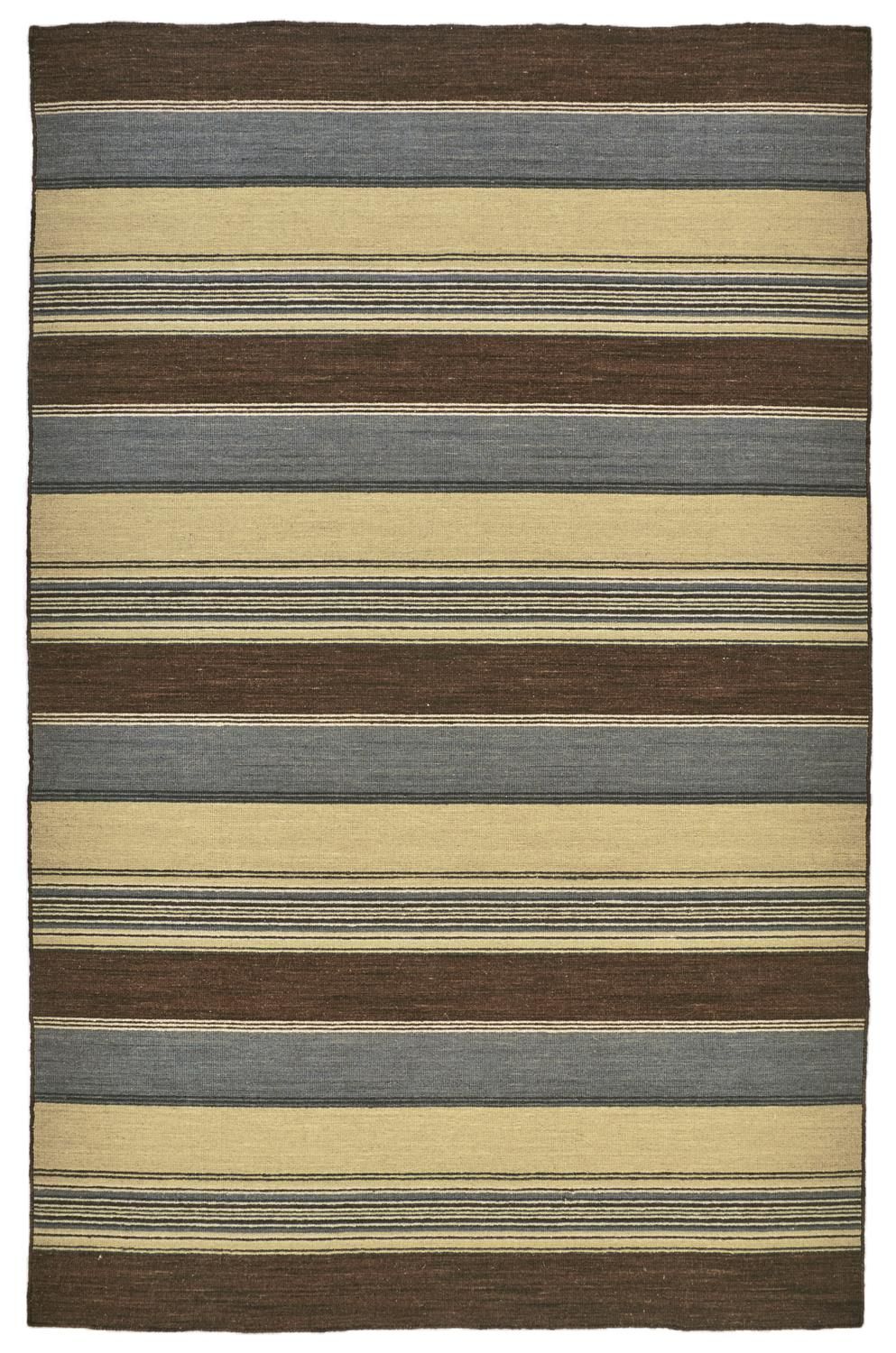 Naida Flatweave Brown and Gray Rug by BD Fine