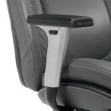 Serta iComfort i6000 Series Ergonomic Bonded Leather High-Back Manager Chair， Gray/Silver