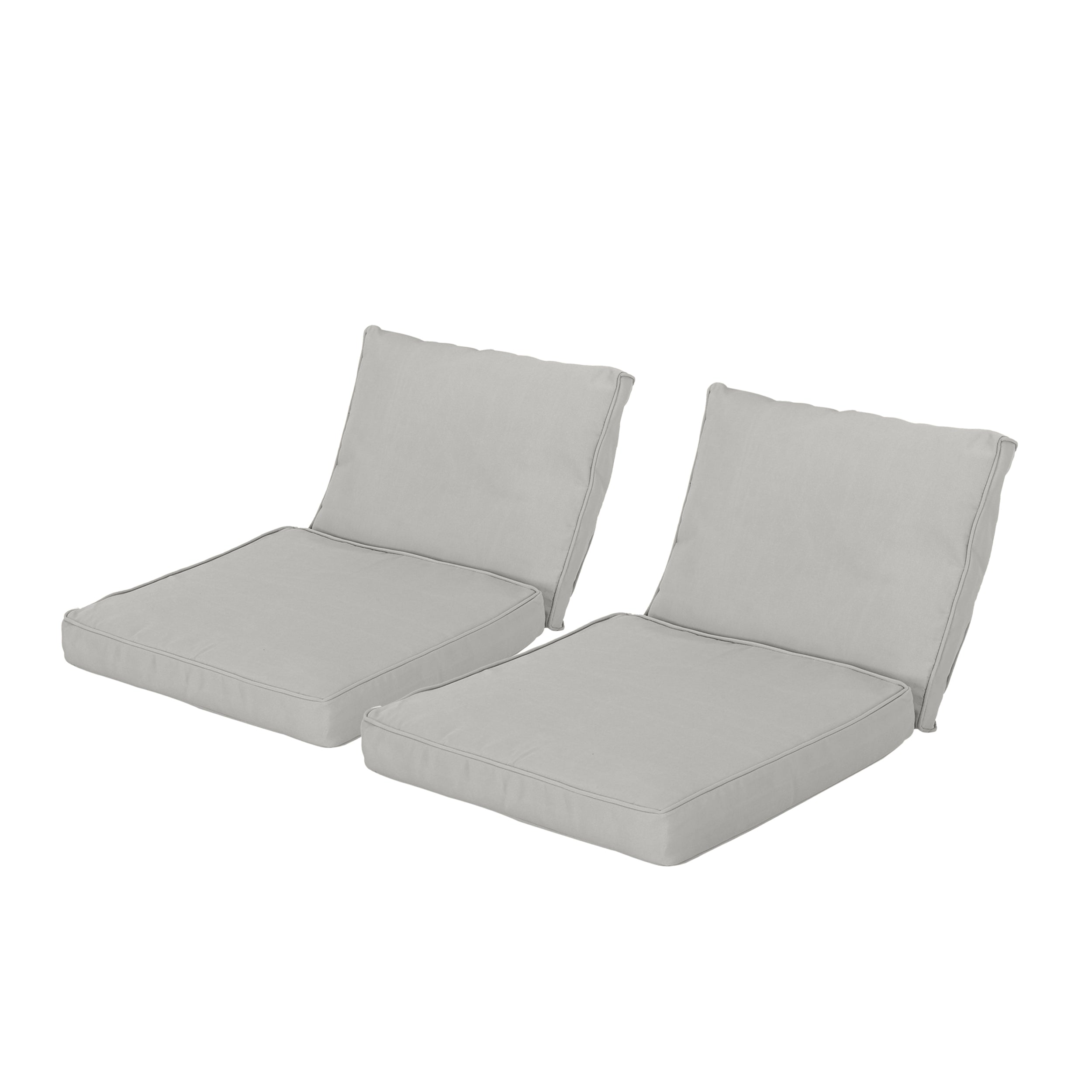 Atiyah Outdoor Water Resistant Fabric Club Chair Cushions with Piping (Set of 2)