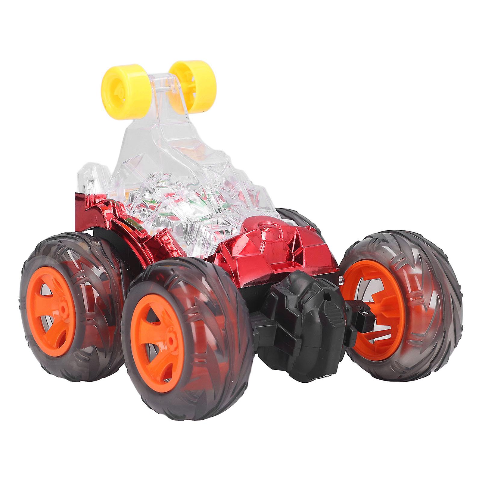 Rechargeable Remote Control Stunt Car 360 Rotating Wireless Rc Car With Colorful Light Red