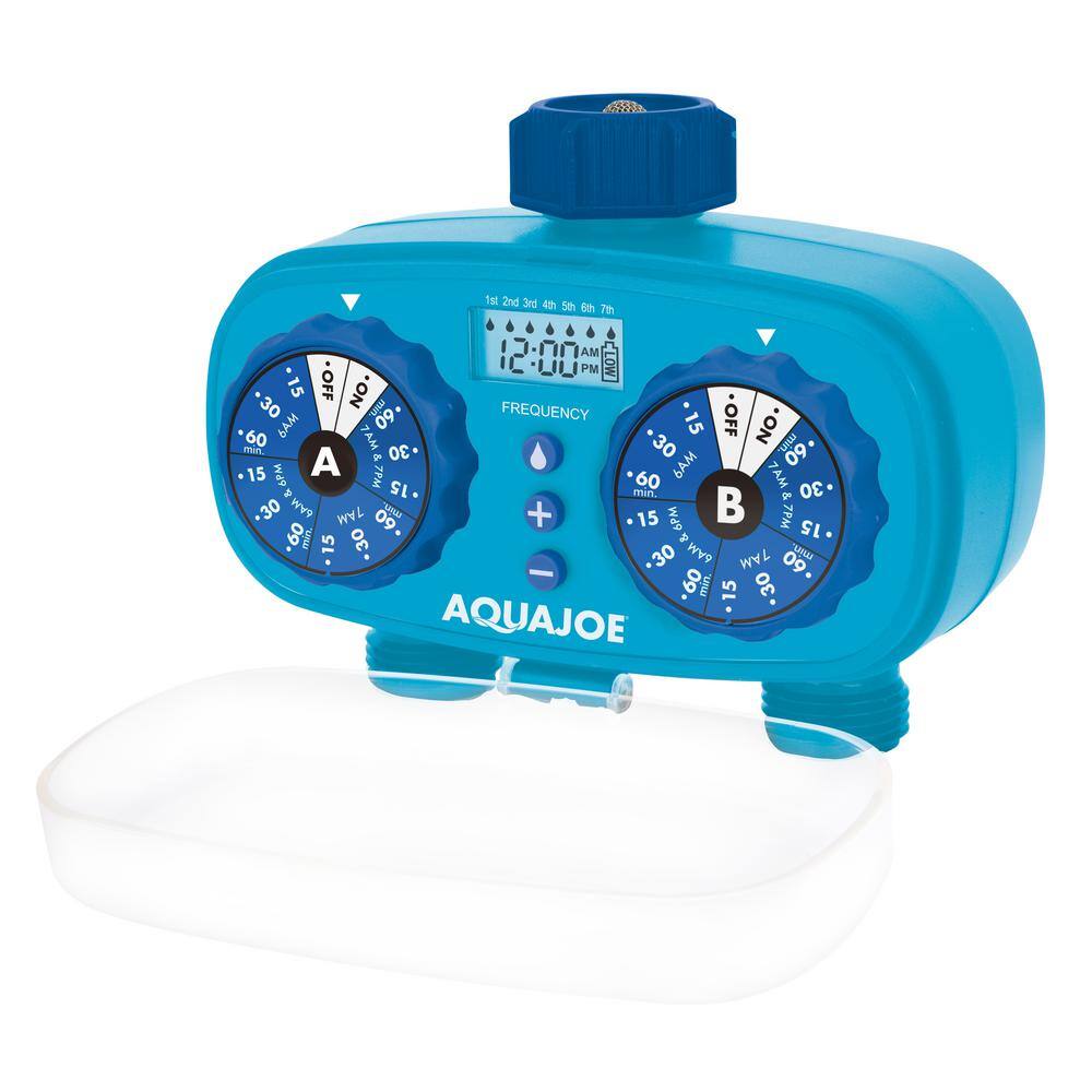 AQUA JOE 2-Zone Customizable Electronic Water Timer AJ-ET2Z