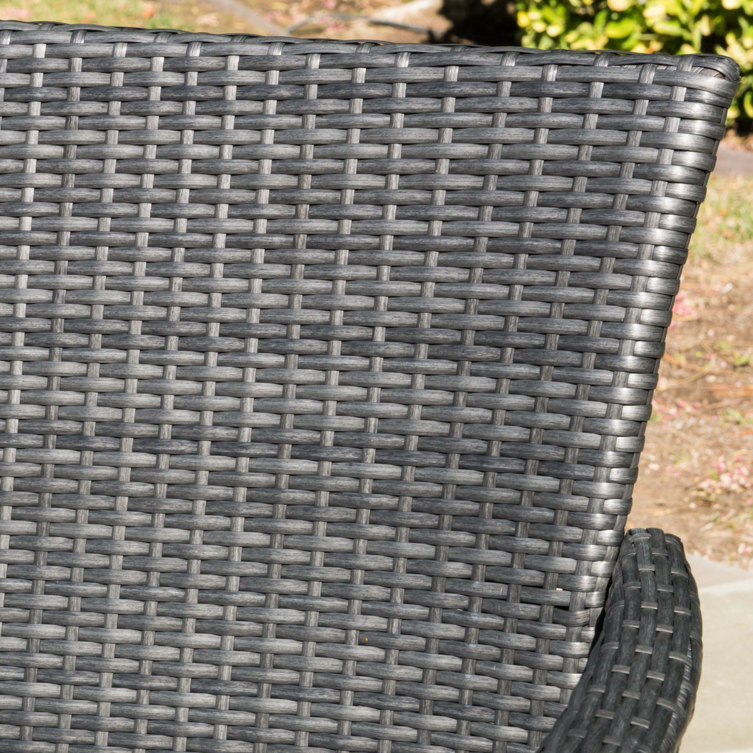 Mina Outdoor 4 Piece Wicker Chat Set with Water Resistant Cushions