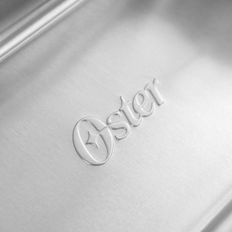 Oster Cocina Baker's Glee 9 Inch x 5.3 Inch Aluminum Rectangle Loaf Pan in Silver