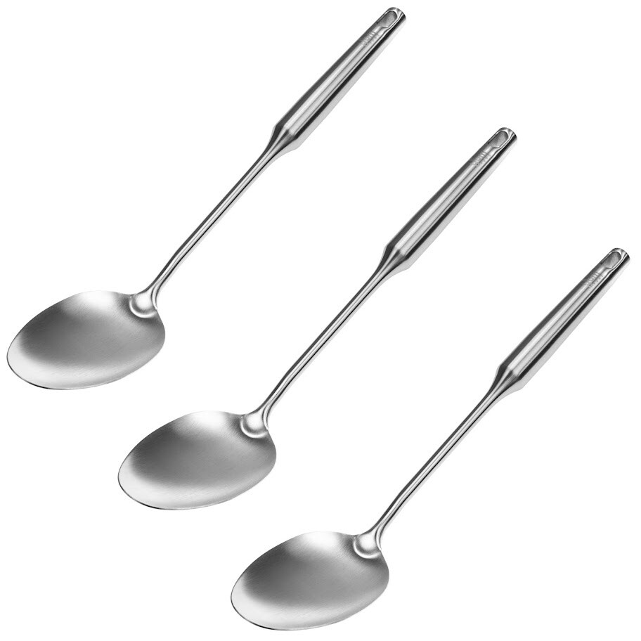 YBM Home Stainless Steel Cooking Spoon  Large Serving Utensil  2414