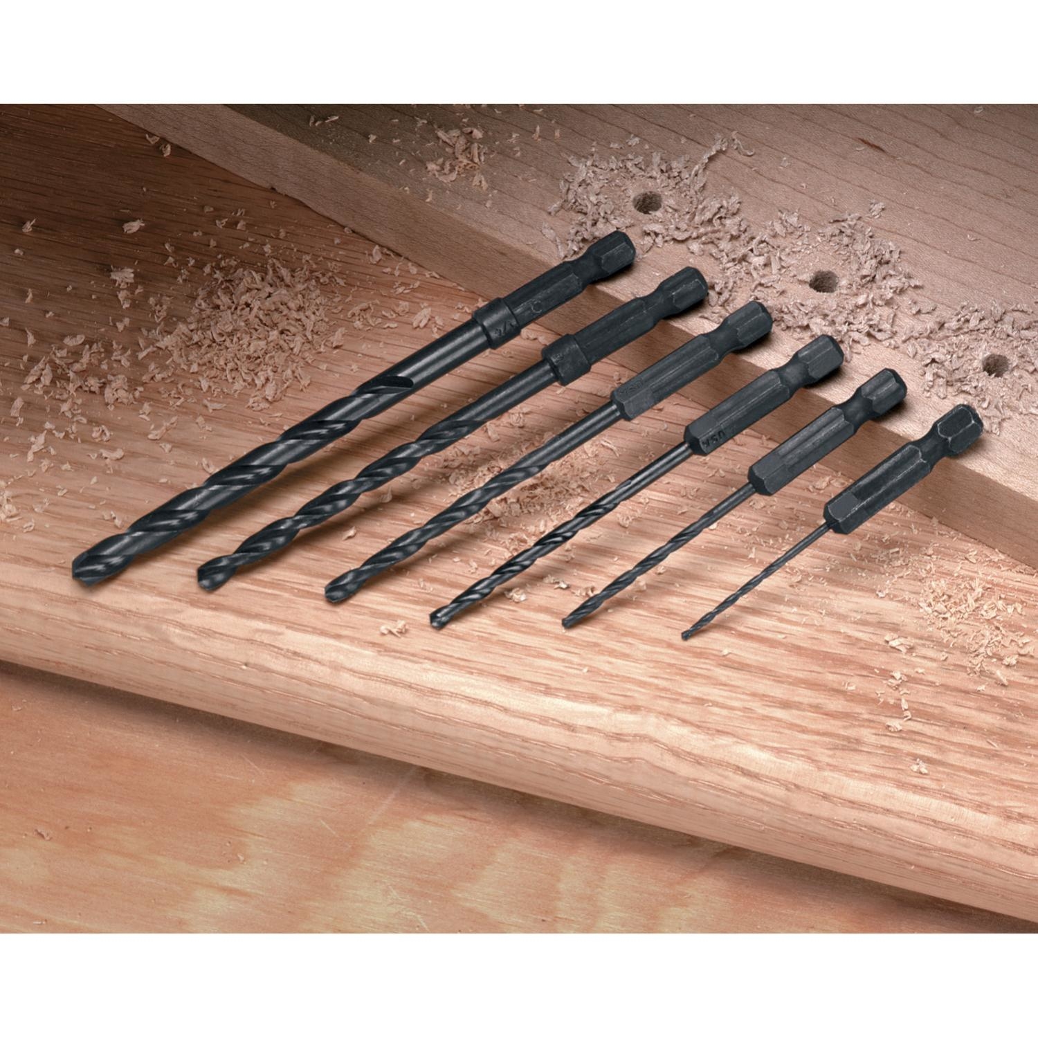 DW Rapid Load Black Oxide Drill Bit Set 6 pc