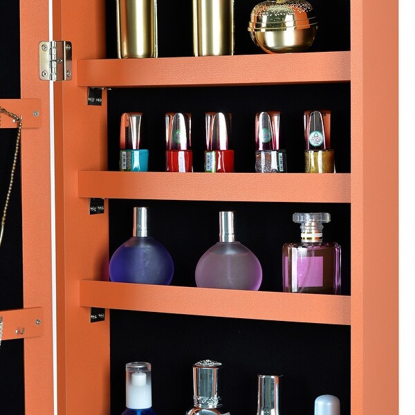 Fashion Style Jewelry Storage Mirror Cabinet With LED Lights - - 37532992