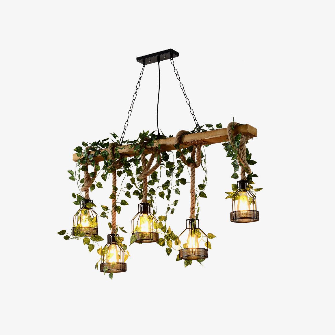 Rustic Wooden Chandelier