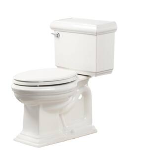 KOHLER Memoirs 2-piece 1.28 GPF Single Flush Elongated Toilet in. White Seat Included 10493-0