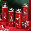 Christmas Stainless Steel Vacuum Flask Cute Santa Claus Snow Globe Leak-proof Insulated Water Bottle Thermos Cup Travel Coffee Mug(Santa Claus)