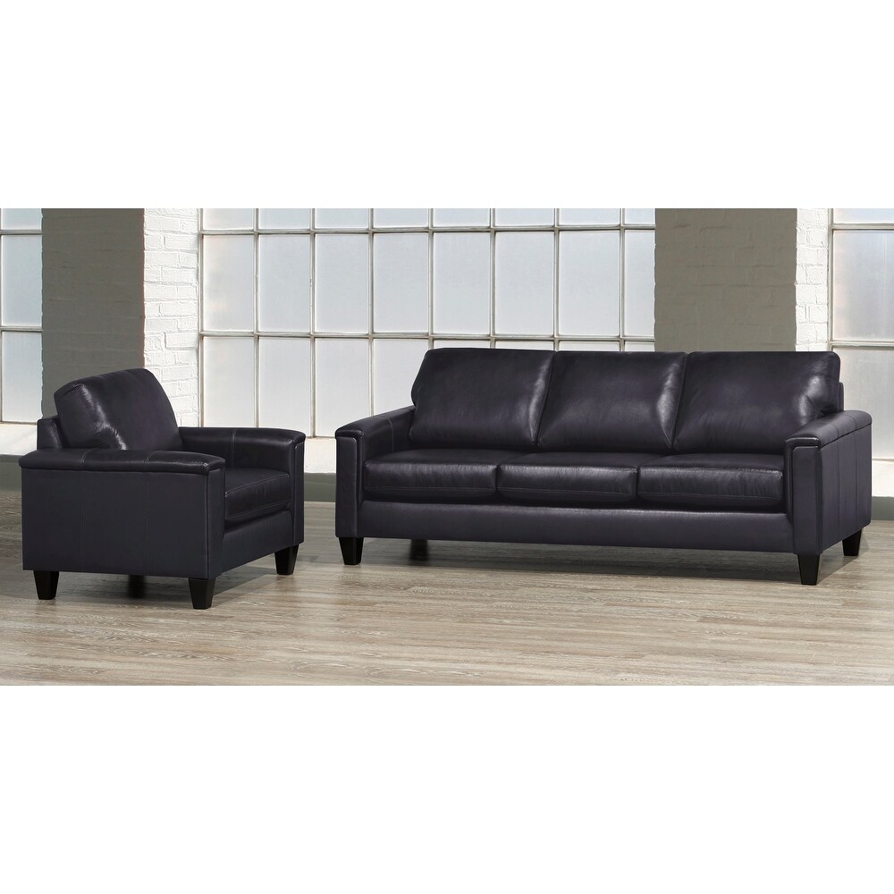 Auckland Top Grain Leather Sofa and Armchair Set