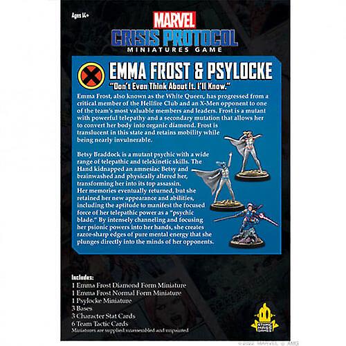 Marvel Crisis Protocol Emma Frost and Psylocke Miniature Game