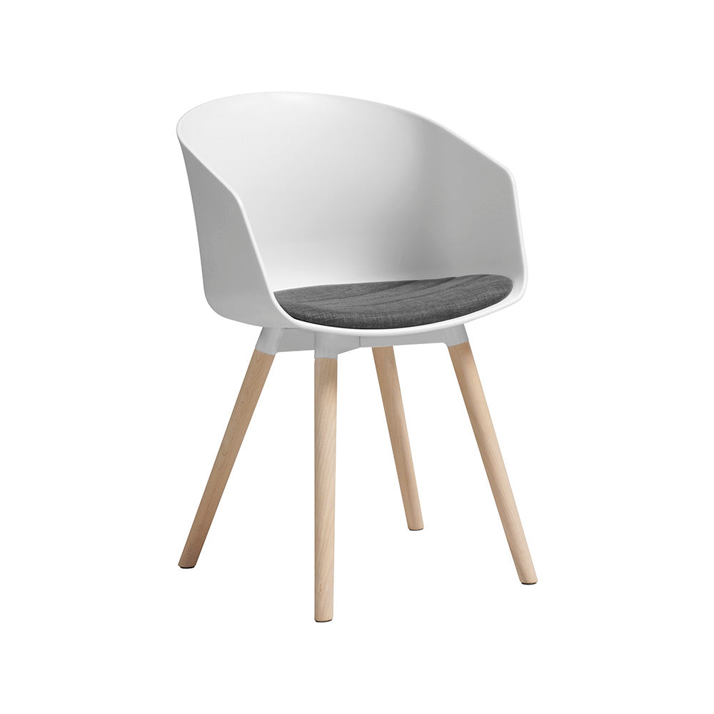 LIDAN Dining Chair - White & Natural