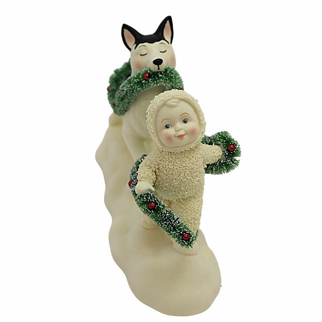 Snowbabies The Christmas Parade One Figurine 4 75 Inches Frosty Frolic Husky 6012339 Porcelain Multicolored