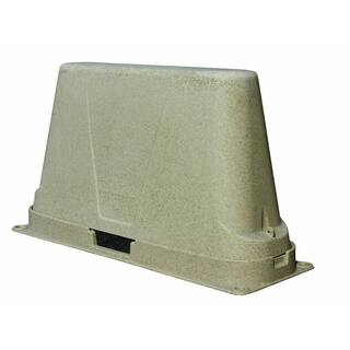 Dekorra 48 in. L x 17 in. W x 27 in. H Large Plastic Two Piece Brown Granite Backflow Cover 302-BG-C3