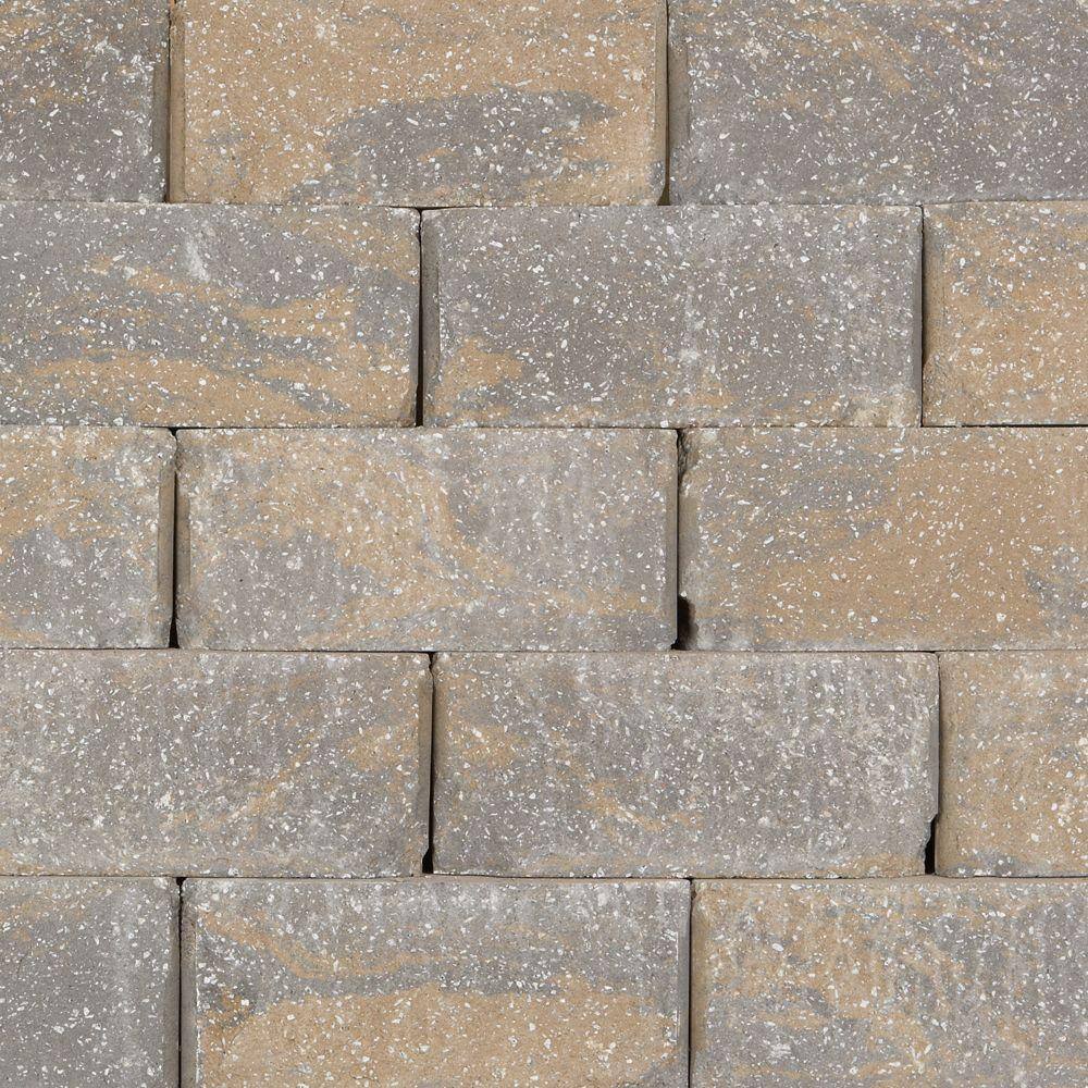 Pavestone Regal Stone Pro Rock Face 8 in. H x 12 in. L x 18 in. W Rock Blend Concrete Wall Block 81848.0