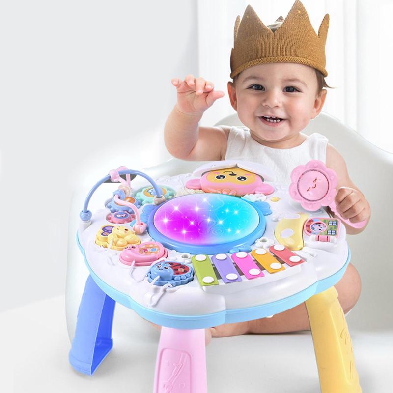 Multi-Function Musical Learning Table Baby Toys Early Education Toys Music Activity Center Table for Infant Babies Toddler Boys