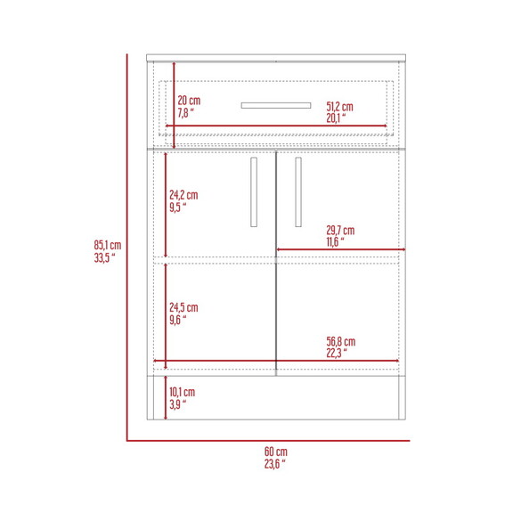 Wilmington 1 Drawer Rectangle Pantry Cabinet White...