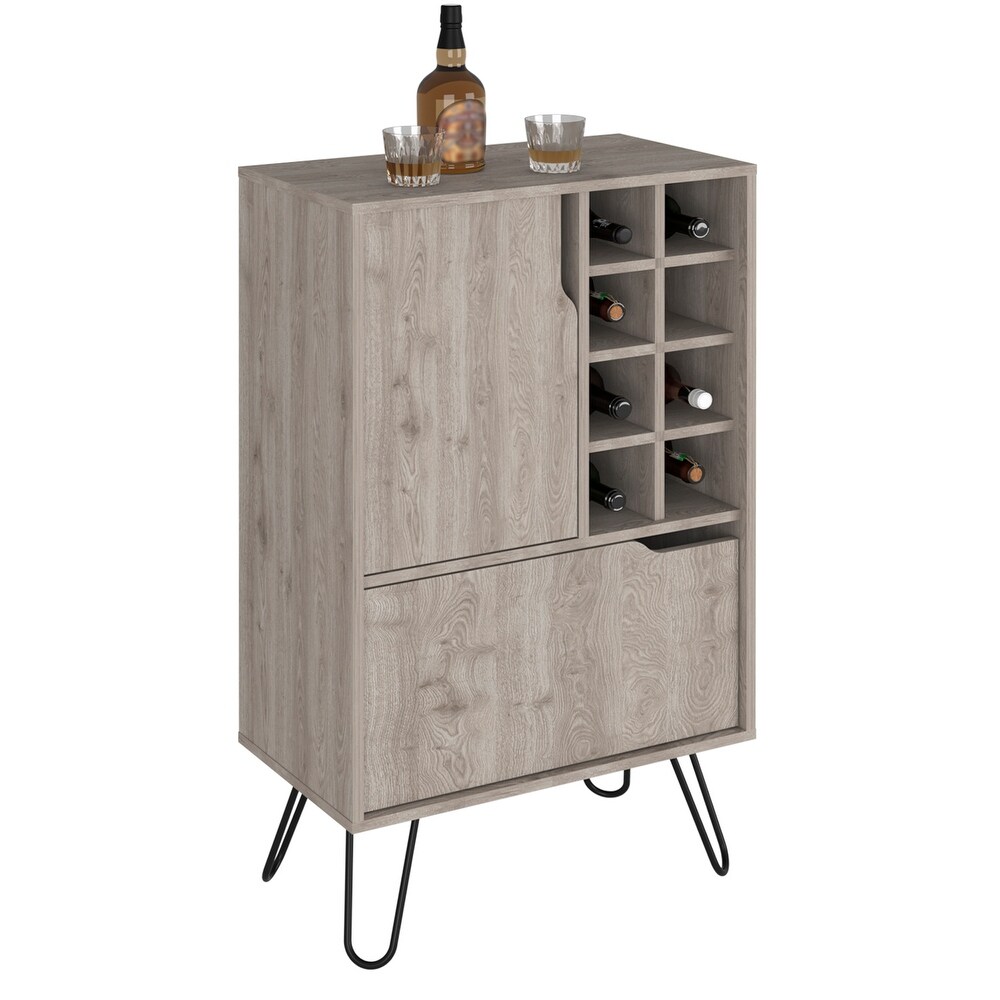 Bar Cabinet Eight Wine Cubbies And Two Cabinets With Single Door