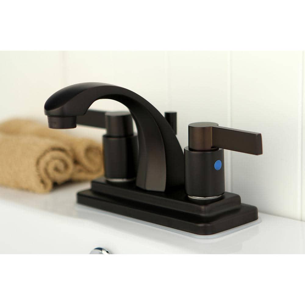 Kingston Brass Everett 4 in Centerset 2Handle HighArc Bathroom Faucet in Oil Rubbed Bronze