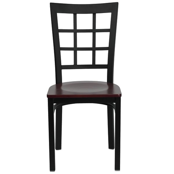 Steel Window Back Restaurant Chair - 16.5