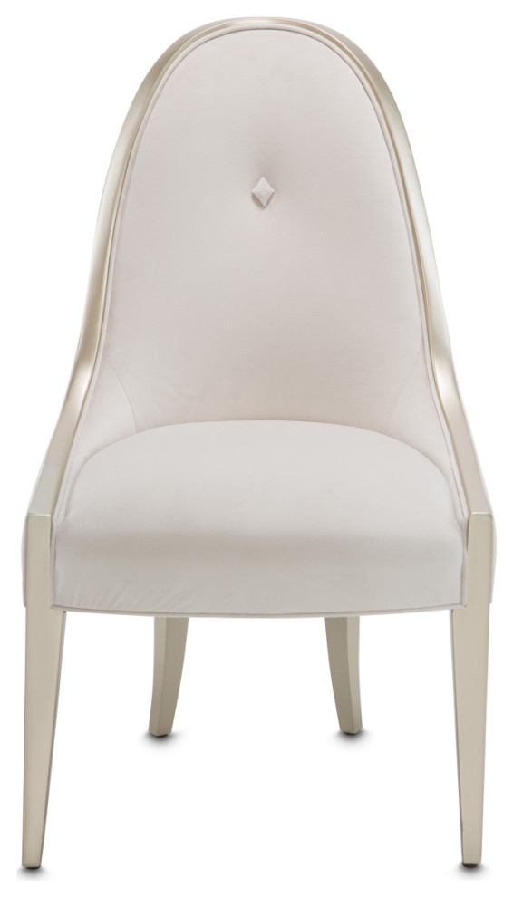 London Place Dining Side Chair   Creamy Pearl   Contemporary   Dining Chairs   by Michael Amini  Houzz