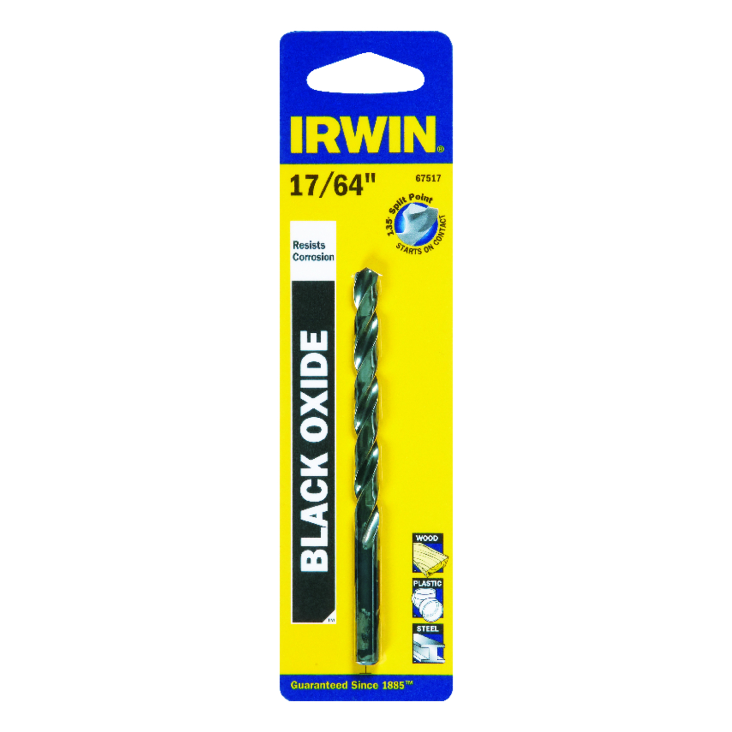 Irwin 17/64 in. X 4-1/8 in. L High Speed Steel Drill Bit 1 pc