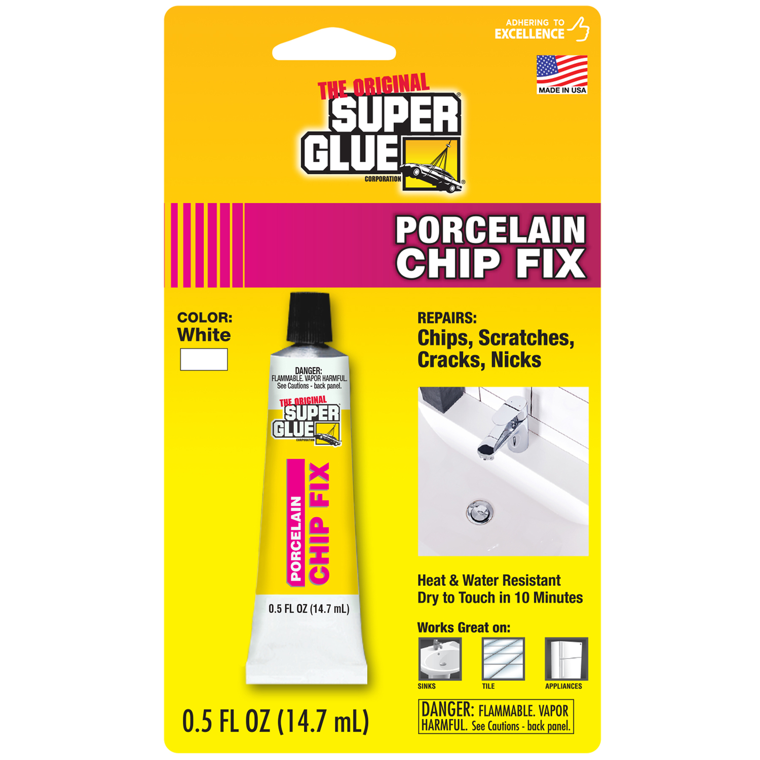 The Original Super Glue Porcelain Chip Fix High Strength All Purpose Super Glue 0.5 oz