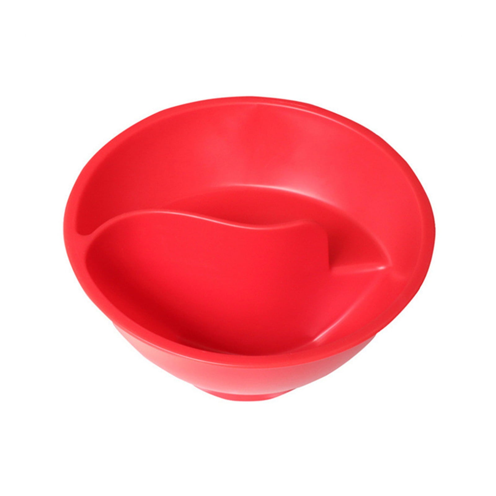 Never Soggy Cereal Bowl Keeps Cereal Fresh and Crunchy Stackable Divided Bowl with Spiral Slide Design Built-in Grip， Red