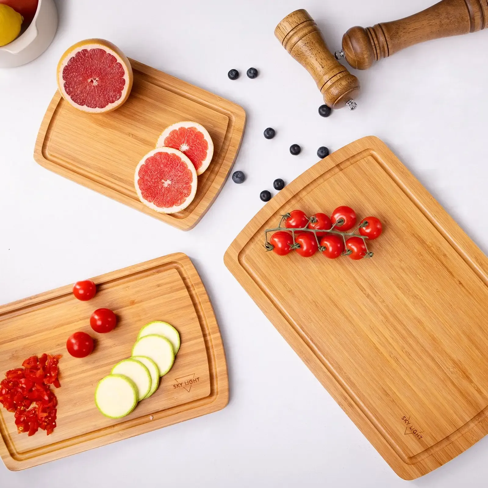 Bamboo Cutting Board Set of 3