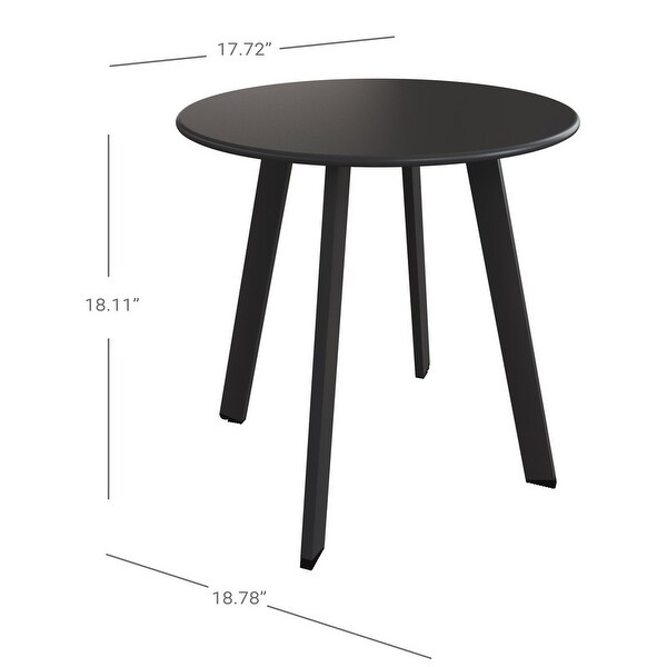 Grand patio Outdoor Side Table Round End Table with Square Feet Small Accent Table Great for Patio Balcony