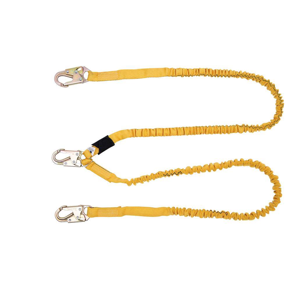 Werner 6 ft. SoftCoil Twin Leg Lanyard (Energy Absorbing Inner Core Snap Hook) C451100