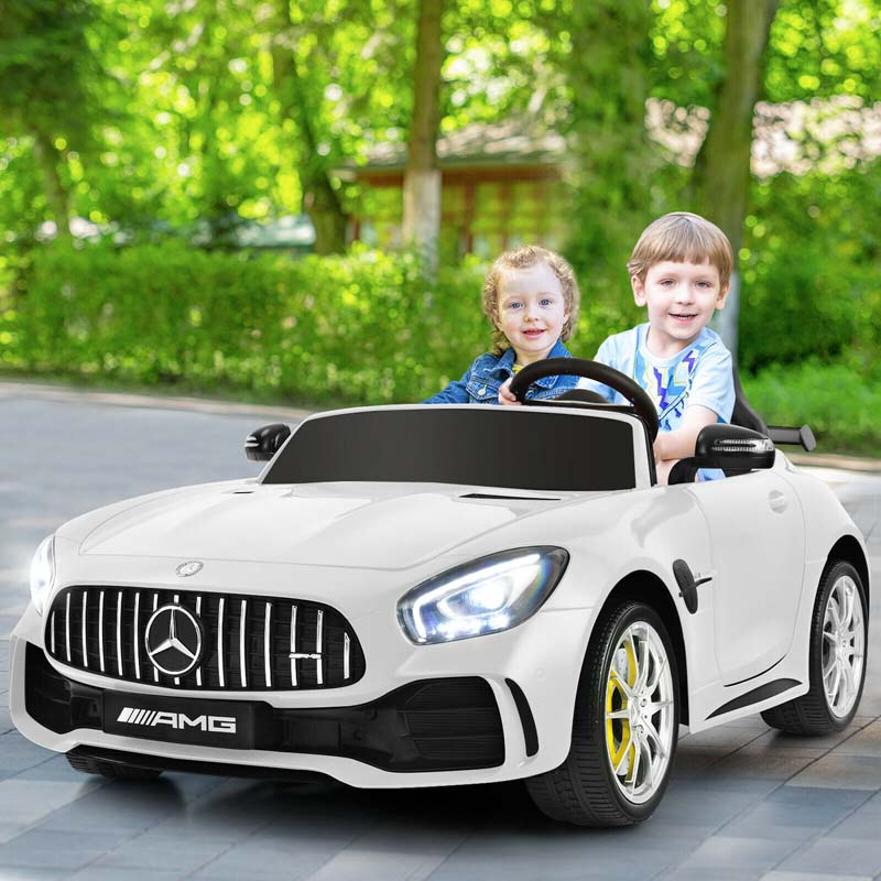 Licensed Mercedes Benz AMG GTR 2-Seater Ride-on Car 12V Battery Powered Vehicle Kids Riding Toy Car with Remote