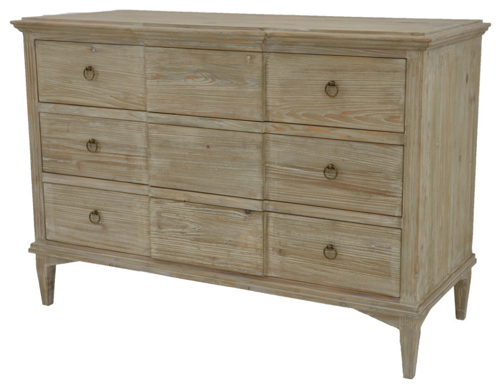 Addie Natural Accent Table   Farmhouse   Accent Chests And Cabinets   by Virgil Stanis Design  Houzz