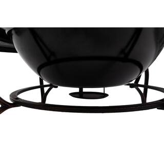 Pleasant Hearth Juniper Slate Top 34 in. W x 19.6 in. H Round Steel Wood Burning Rubbed Bronze Fire Pit OFW707RI