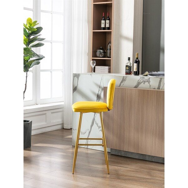 Armless Bar Stools with Back and Footrest for Home Kitchen Bar