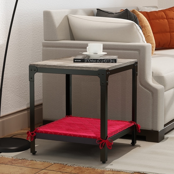 Corvus Belmont Square Modern Wood Side Table with Storage