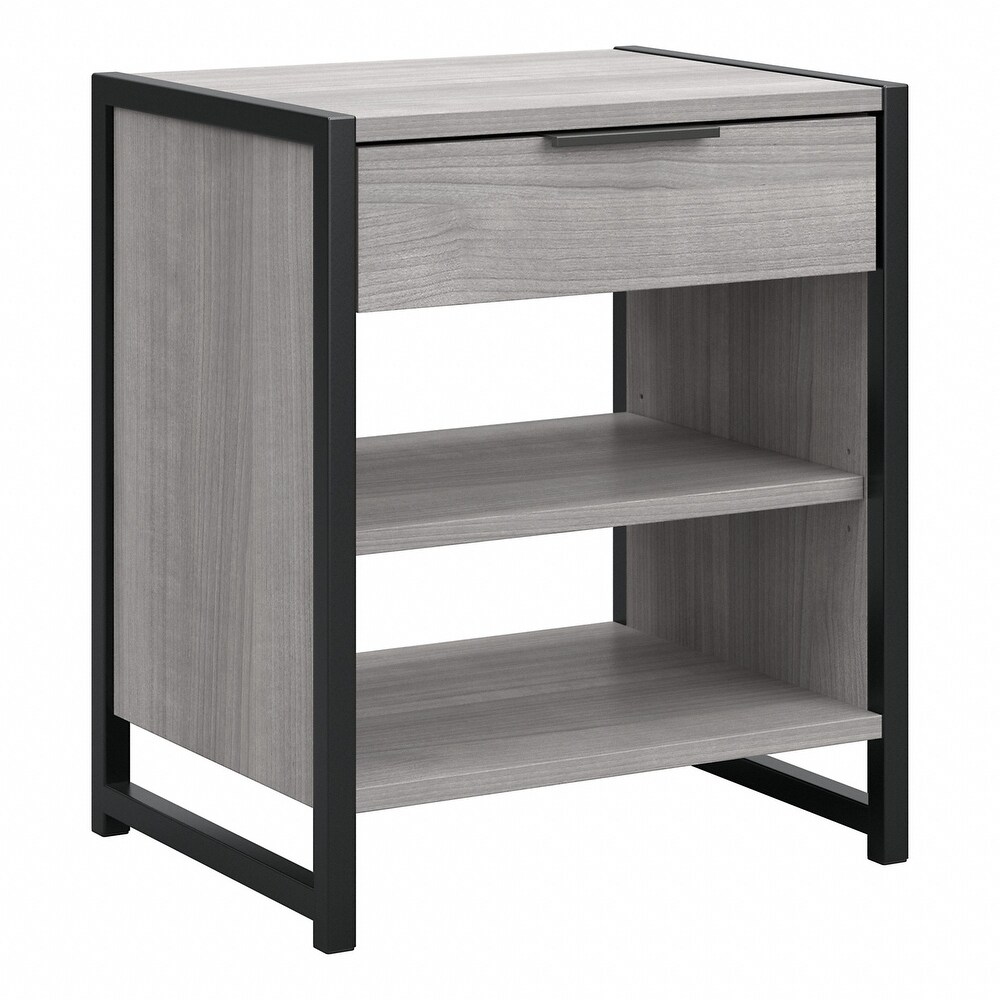 Atria Small End Table with Drawer and Shelves by Bush Furniture