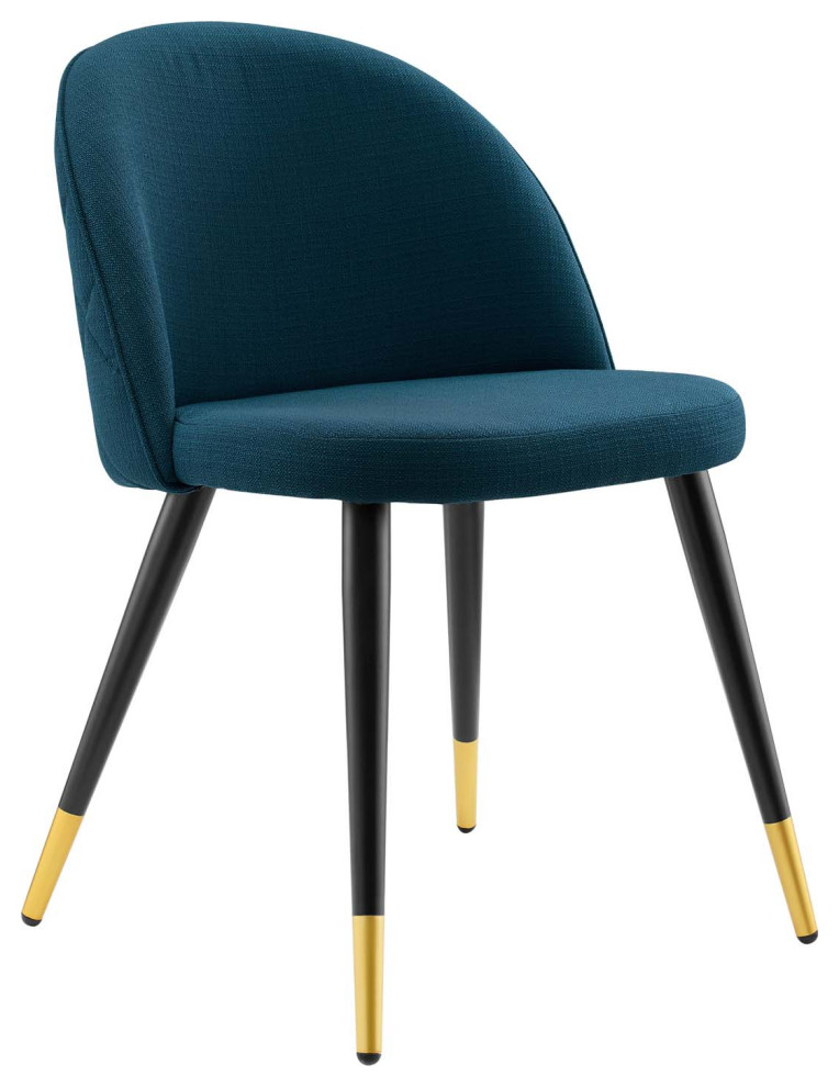 Cordial Upholstered Fabric Dining Chairs Set of 2   Midcentury   Dining Chairs   by Modway  Houzz