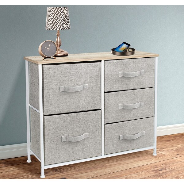 Dresser w/ 5 Drawers - Furniture Storage Tower Unit for Home， Bedroom - - 30821948