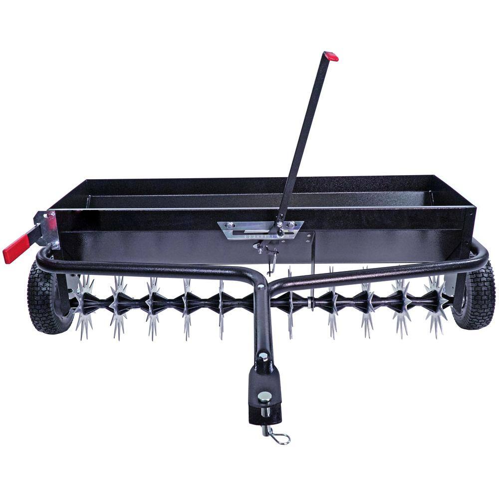 Brinly-Hardy AS2-40BH-G 40 in. Tow-Behind Combination Aerator Spreader with 3-D Steel Tines and Pneumatic Tires