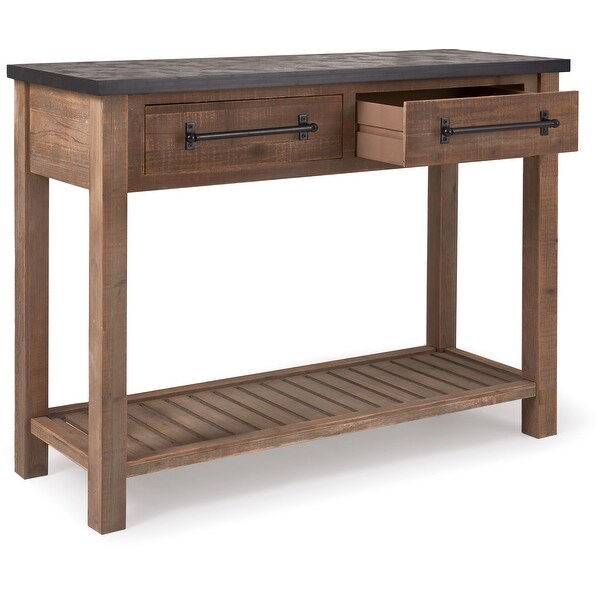 ClickDecor Eugene Wooden Console Table with 2 Drawers， Modern Farmhouse Living Room Furniture Accent